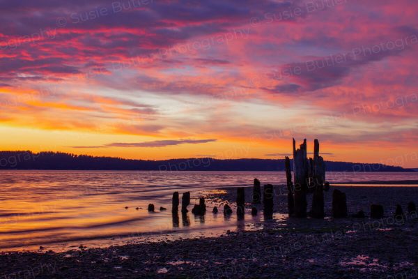 Colorful Sunset on the Coast Photo Print