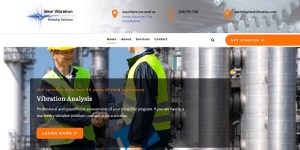 Screenshot of a reliability solutions company website