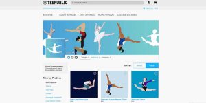 Screenshot of TeePublic Artwork Store
