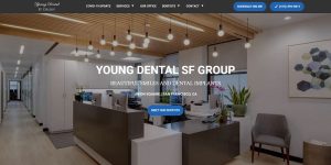 Screenshot of a dentistry website