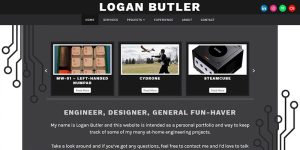 Screenshot of Logan Butler's Online Portfolio